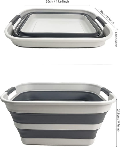 SAMMART Collapsible Plastic Laundry Basket - Image 2