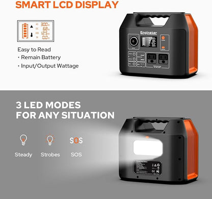 EnginStar Portable Power Station 300W 296Wh Battery Bank - Image 3
