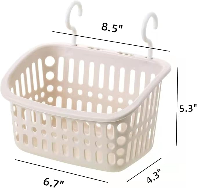 3PCS Plastic Hanging Baskets for Shower, Hanging Basket Organizer - Image 2