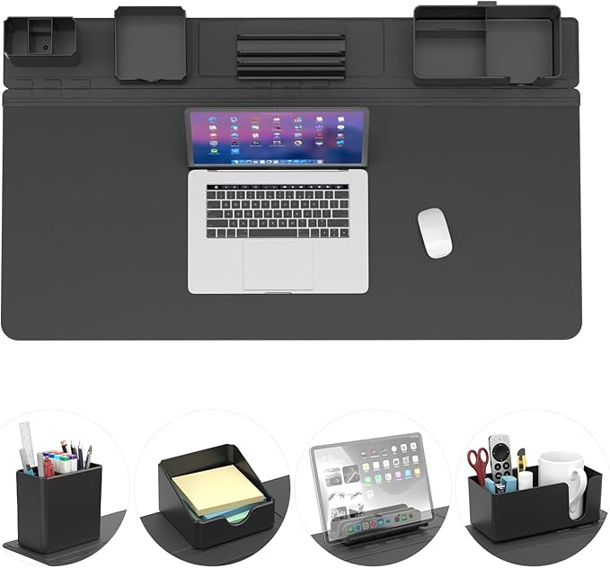 KDD Desk Pad and Magnetic Organizer Set - 5 in 1 Large Mouse Mat by KDD