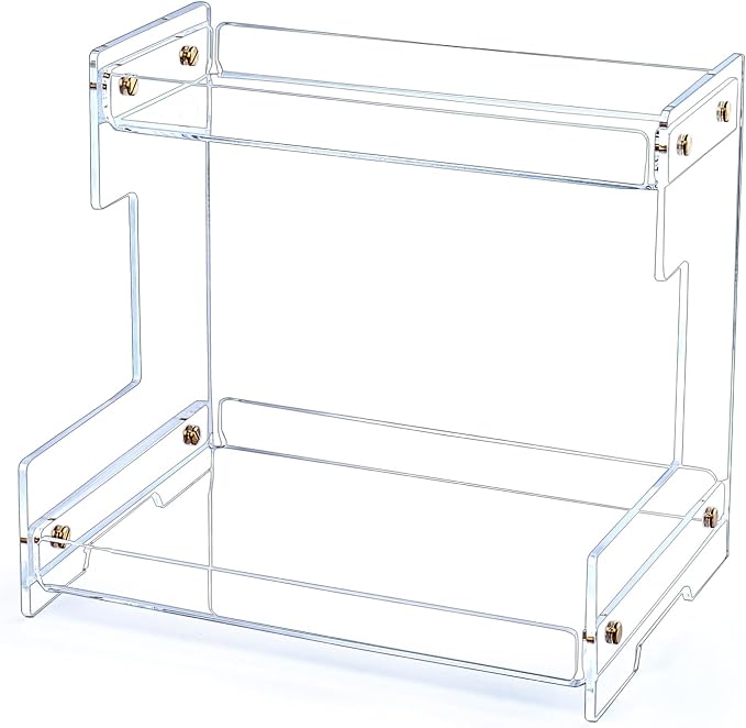 Clear Bathroom Countertop Organizers and Storage, 2 Tier Acrylic Cosmetics - Image 9