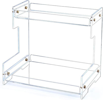 Clear Bathroom Countertop Organizers and Storage, 2 Tier Acrylic Cosmetics - Image 9