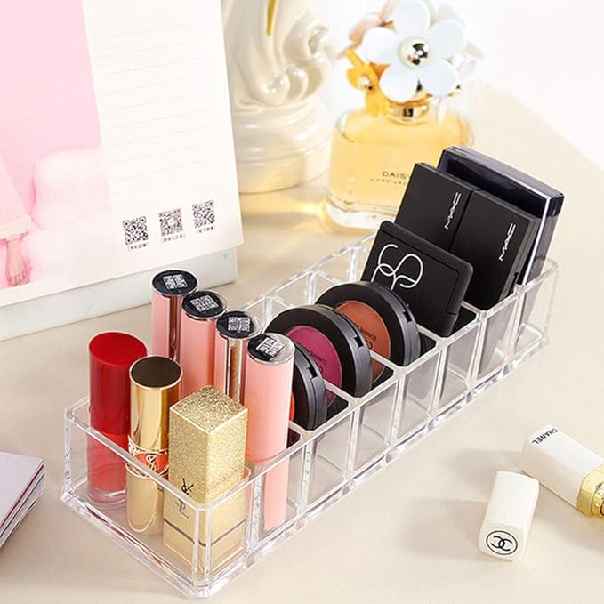 Weiai Clear Acrylic Compact Organizer, Blushes Highlighters Eyeshadow Powder - Image 4