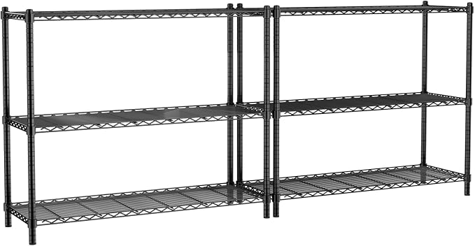 Storage Shelves, 3-Tier Adjustable Metal Industrial Utility Shelf Rack by Unknown