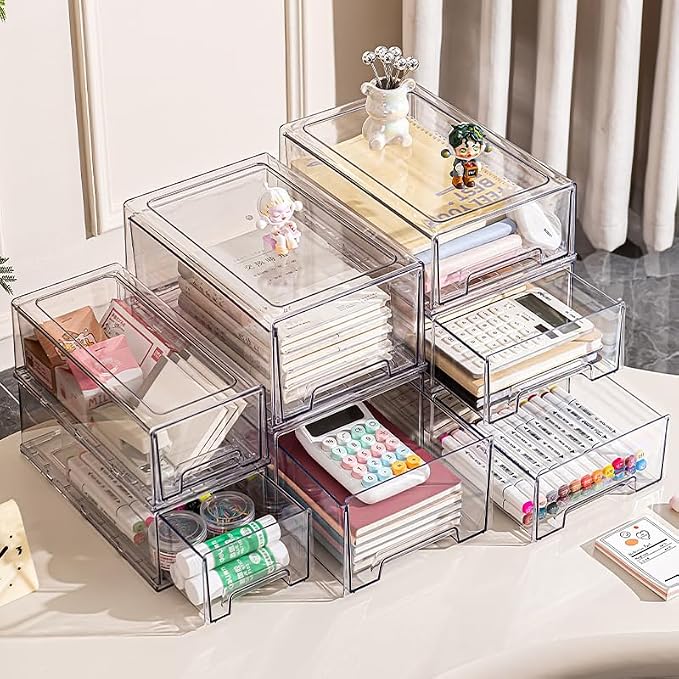 clear Drawer-Type Plastic Storage Box Bins Organizer，Family First Aid Kits - Image 3