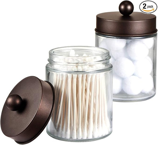 Amolliar Apothecary Jars Bathroom Storage Organizer by Amolliar