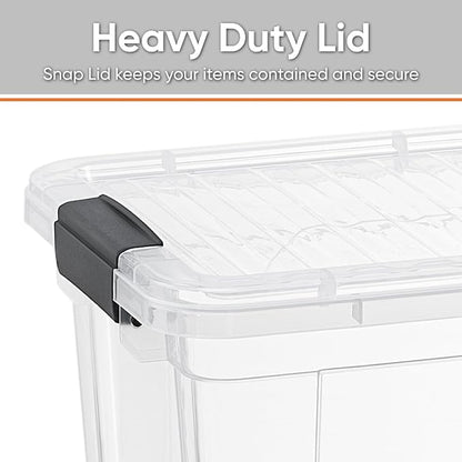 Superio Clear Storage Box with Lid, 4.7 Quart Plastic Container Bins - Image 3