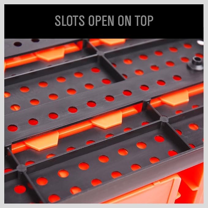 HORUSDY Wall Mounted Storage Bins Parts Rack 30PC Organizer Garage Plastic Shop - Image 7