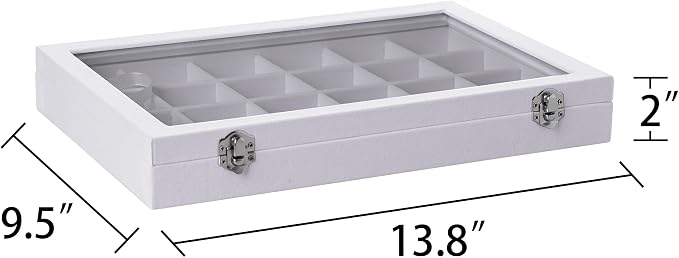 Frebeauty Velvet Jewelry Tray, 24 Grid Jewelry Organizer - Image 3