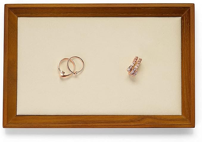 Oirlv Solid Wood Small Jewelry Tray Trade Showcase Countertop Jewelry Display by Oirlv