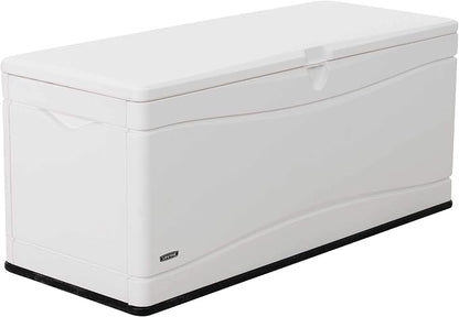 LIFETIME Outdoor Storage Deck Box, 130 Gallon, Arctic White, UV-Protected by Lifetime
