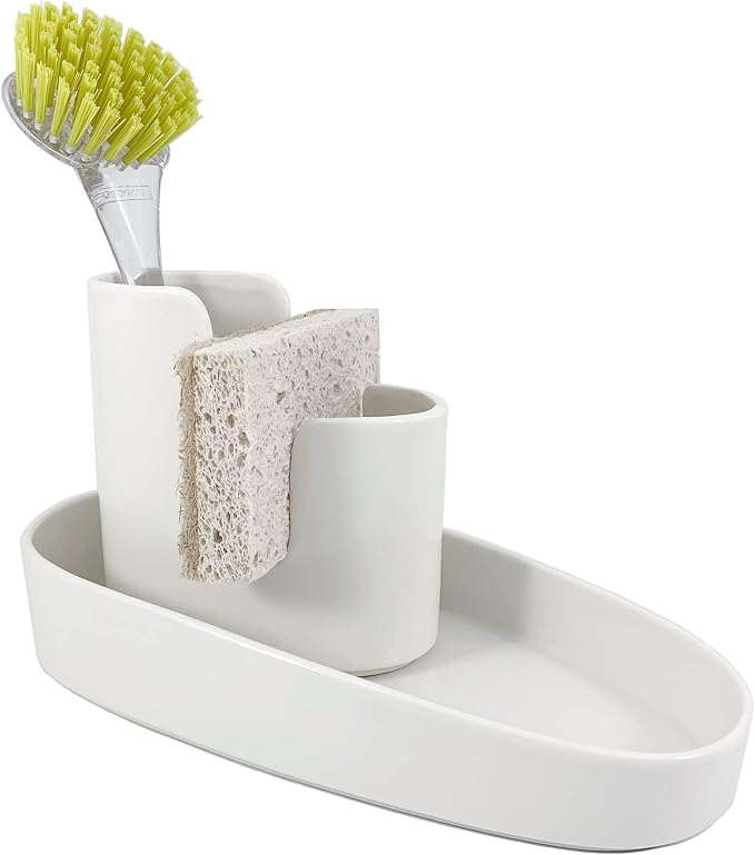 Kitchen Caddy Sponge Scrub Brush Holder and Soap Dish Tray Kitchen Caddy by scarlettwares