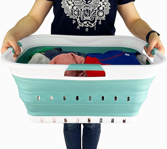 SAMMART 42L Collapsible Plastic Laundry Basket - Image 7