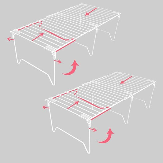 1/2-Piece Set freezer organizer, Stackable Cabinet Organizer Shelves, Foldable by Unknown