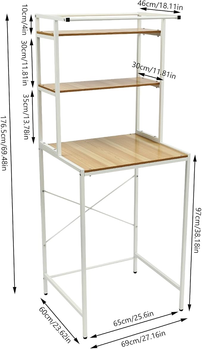 Over Washer and Dryer Shelves, Dryer Storage Shelf, 3 Tiers Laundry Room - Image 3