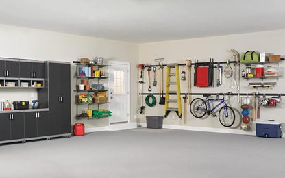 Rubbermaid 20-Piece FastTrack Garage Wall-Mounted Storage Kit 5 Rails and 15 - Image 12