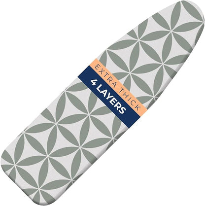Ironing Board Cover and Pad Extra Thick Heavy Duty Padded 4 Layers Non Stick by happhom