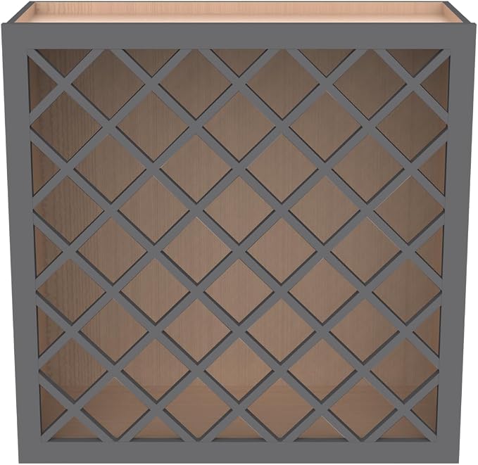 Solid Wood RTA Wine Bottle Rack Wall Cabinet - Image 4