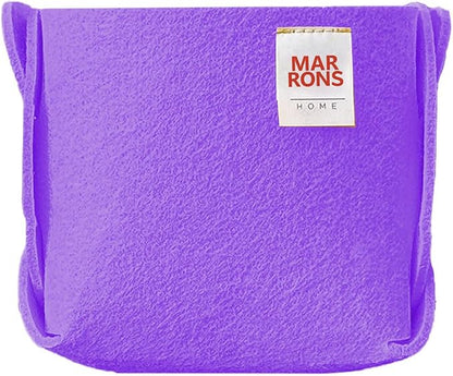 Collapsible Felt PURPLE Storage Bin Mini 3.9"x3.9"x3.9" – Foldable Basket by MARRONS