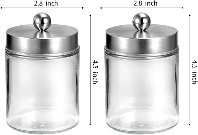 Amolliar Apothecary Jars Bathroom Vanity Organizer -Countertop Canister Jar - Image 7