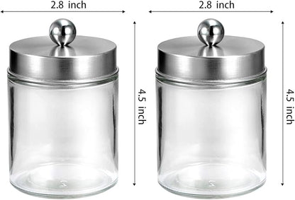 Amolliar Apothecary Jars Bathroom Vanity Organizer -Countertop Canister Jar - Image 7
