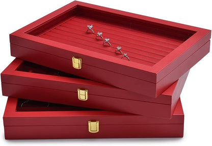 Oirlv Luxury Leather Rings Earrings Organizer Tray - Image 6