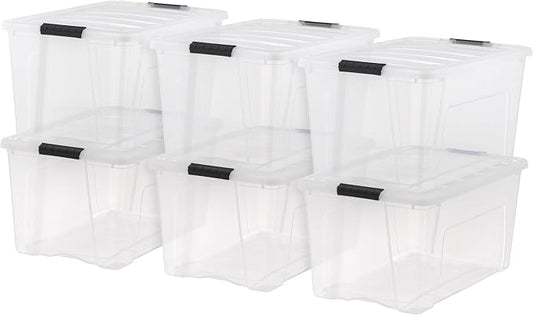 IRIS USA 72 Qt Stackable Plastic Storage Bins by IRISUSA