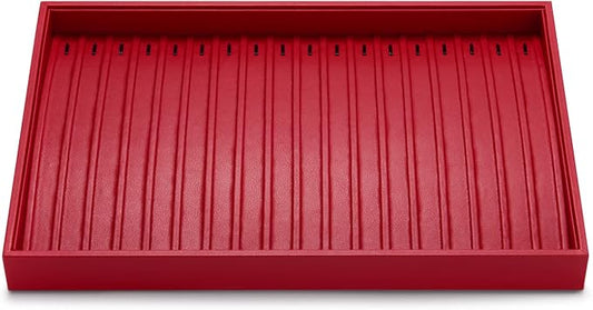 Oirlv Gorgeous Red Leather Jewelry Tray Necklace Bracelet Long Chain Storage by Oirlv