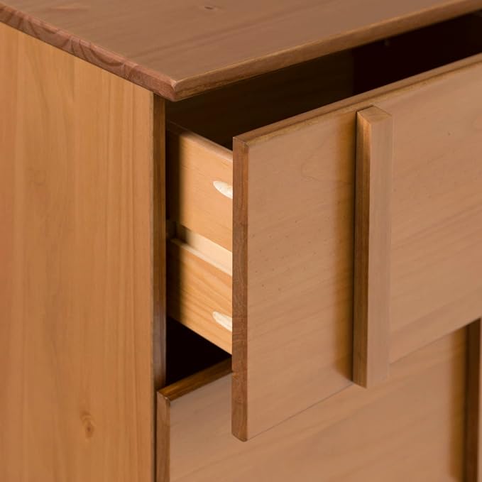 Walker Edison Sprague Contemporary Detailed Drawer Solid Wood Nightstand - Image 10