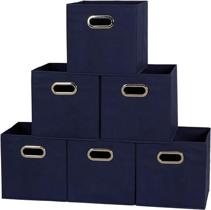 Household Essentials 81-1 Foldable Fabric Storage Bins | Set of 6 Cubby Cubes by HouseholdEssentials