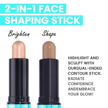 evpct 2in1 Face Shaping & Contouring Stick Cream Contour Concealer Bronzer - Image 3