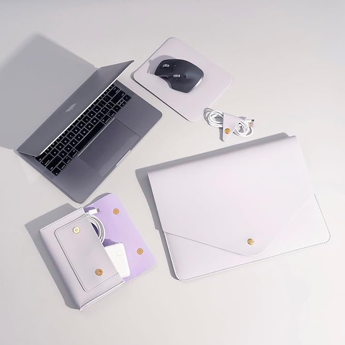 PU Leather Laptop Sleeve 13 Inch Compatible - Image 3