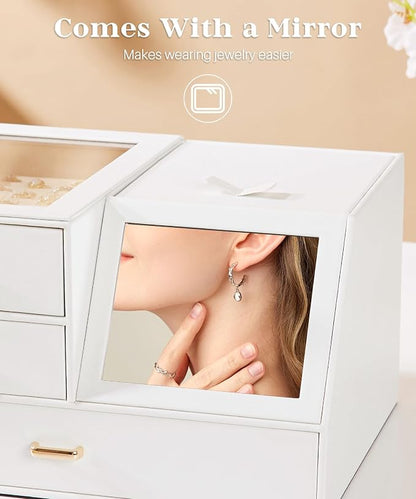 Homde Women Mirror Jewelry Box: Organizer Case - Image 3