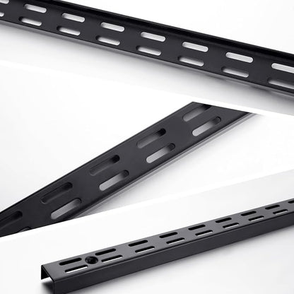 6 Pcs Dual Track Upright Wall Shelving System Heavy Duty Support System Twin - Image 4