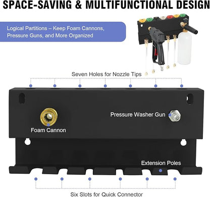 Wall Mounted Pressure Washer Gun & Foam Cannon Holder, Car Wash Accessories - Image 3