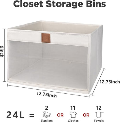 Linen Closet Organizers and Storage, Closet Storage Bins Basket Organizer - Image 6