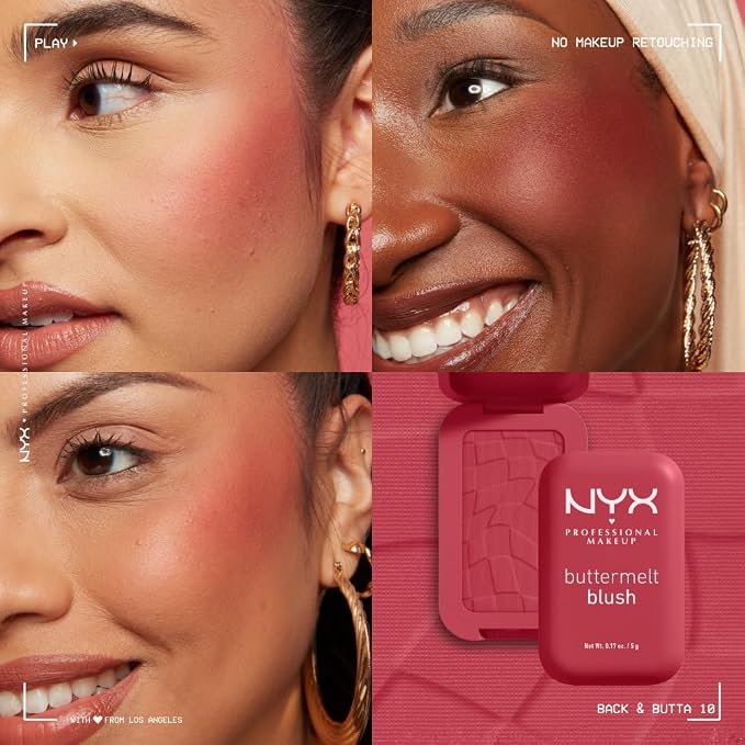 NYX PROFESSIONAL MAKEUP Buttermelt Powder Blush, Fade and Transfer-Resistant - Image 6