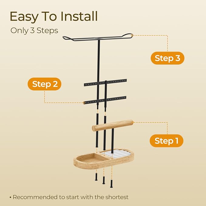 3 Tiers Jewelry Organizer, Earring Holder Organizer - Image 6