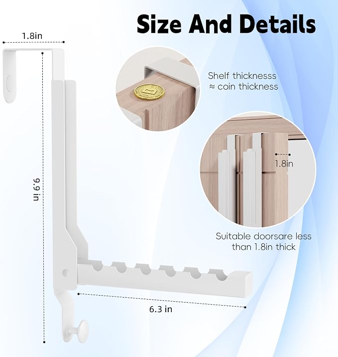 BAKON Over The Door Hanger Folding Clothes Drying Rack, Folding Hanging Coat - Image 3
