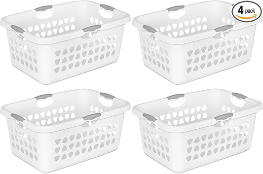 Sterilite 4 Pack Ultra Laundry Basket, Plastic Clothes Hamper, Large Rectangle by Sterilite