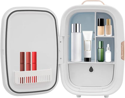 Mini Skincare Fridge, 12L Makeup Cosmetics Refrigerator Beauty Fridge by ZAWAYINE