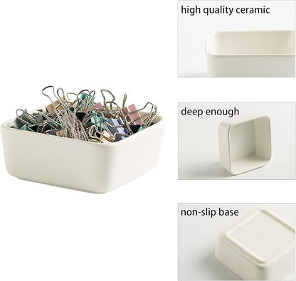 Ceramic Paper Clip Holder for Desk Cute Binder Holder Paperclip Holders for - Image 5