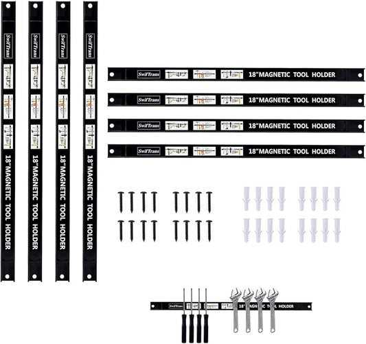 Magnetic Tool Holder 18 Inch 8 Pack Heavy Duty Magnet Tool Bar Strip Rack Wall by swiftrans