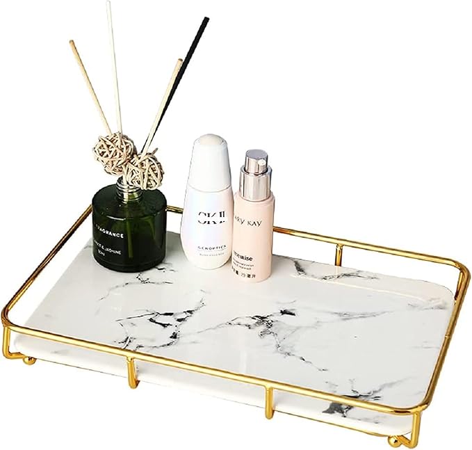 Vanity Tray Makeup Organizer Cosmetics Storage Bathroom Skincare Organizer by Dobbyby