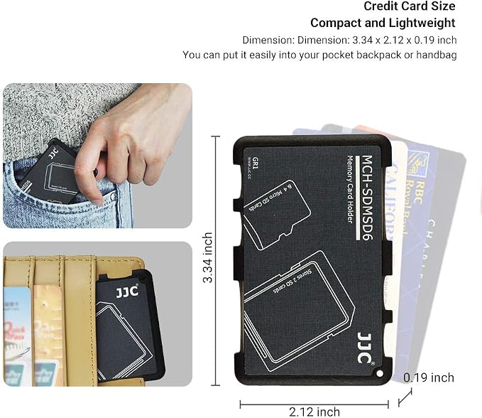6 Slots SD Micro SD Card Case Storage Organizer, Lightweight Ultra-Thin Credit - Image 6