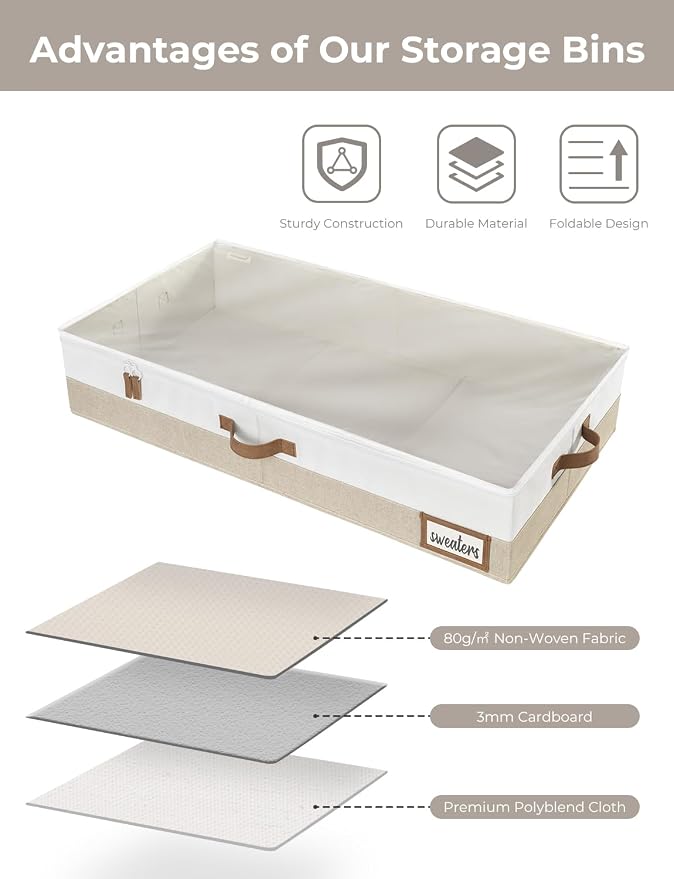 StorageWorks Large Under Bed Storage Containers - Image 5