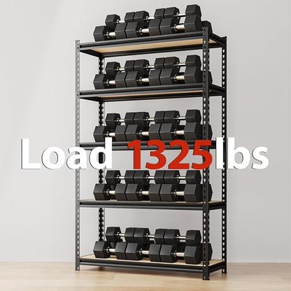 36" W Father&I 5-Shelf-Rack Industrial Metal Shelves Steel Utility - Image 6