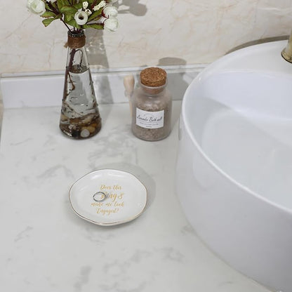 HOME SMILE Engaged Ring Dish-Does This Ring Make Me Look Engaged Trinket Dish- - Image 3
