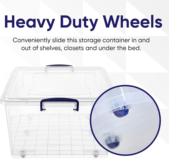 Superio Storage Bins with Lids- Clear Boxes - Image 6