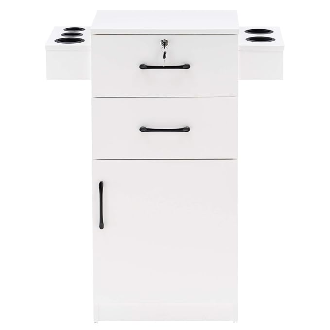 BarberPub 38"x18"x14" Locking Beauty Salon Storage Cabinet, Barber Styling - Image 9